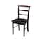 International Concepts Set of 2 Madrid Ladderback Chairs, Rich Mocha C15-2P - alternate 1